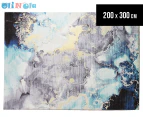 OliandOla 200x300cm Modern Abstract Rug Carpet - Blue/Grey