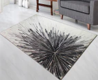 OliandOla 200x300cm Modern Abstract Rug Carpet - Black/Grey