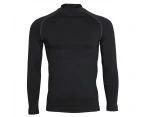 Rhino Mens Thermal Underwear Long Sleeve Base Layer Vest Top (Black) - RW1276