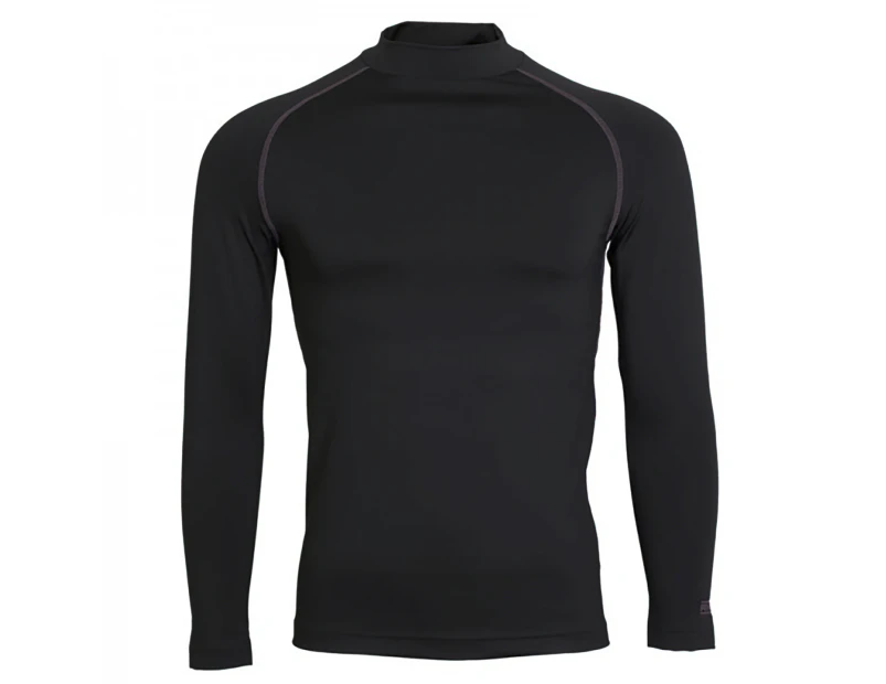 Rhino Mens Thermal Underwear Long Sleeve Base Layer Vest Top (Black) - RW1276