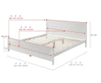 Eliving Emma Bed Frame Modern Cottage Style Wood Platform Bed