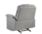 Eliving Rocking Recliner Chair Swing Glider Light Grey Fabric
