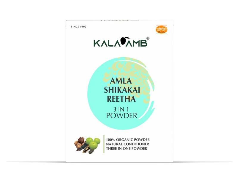 Kalaamb Amla+Shikakai+Reetha 3 in 1 Powder 200g