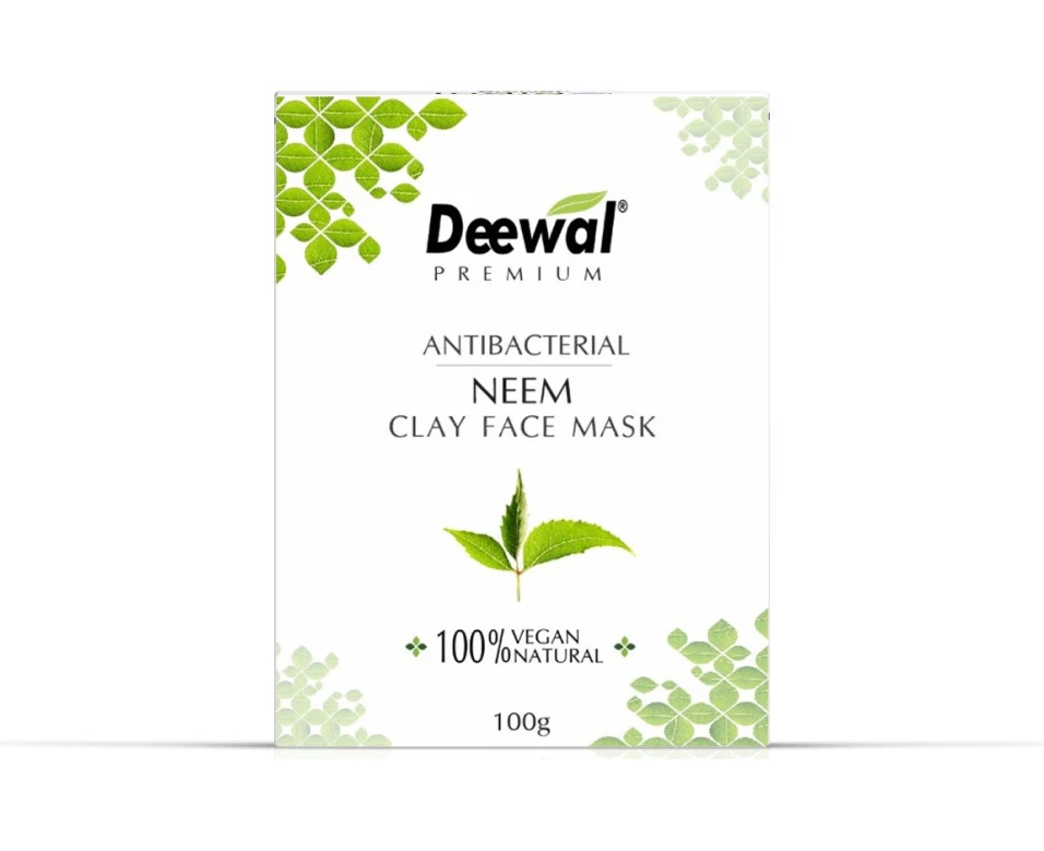 Deewal Antibacterial Neem Clay Face Mask 100% Natural 100g