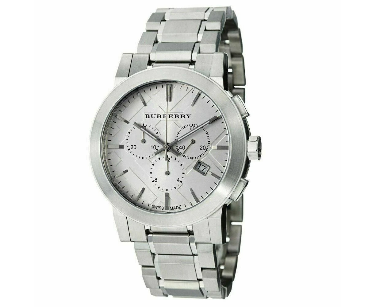 Burberry BU9350 Large Check Stainless Steel Bracelet Men's Watch