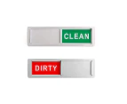 Adore 1 Piece Clean Dirty Magnet for Dishwasher Easy to Read Non-Scratch Magnetic Silver Indicator Sign
