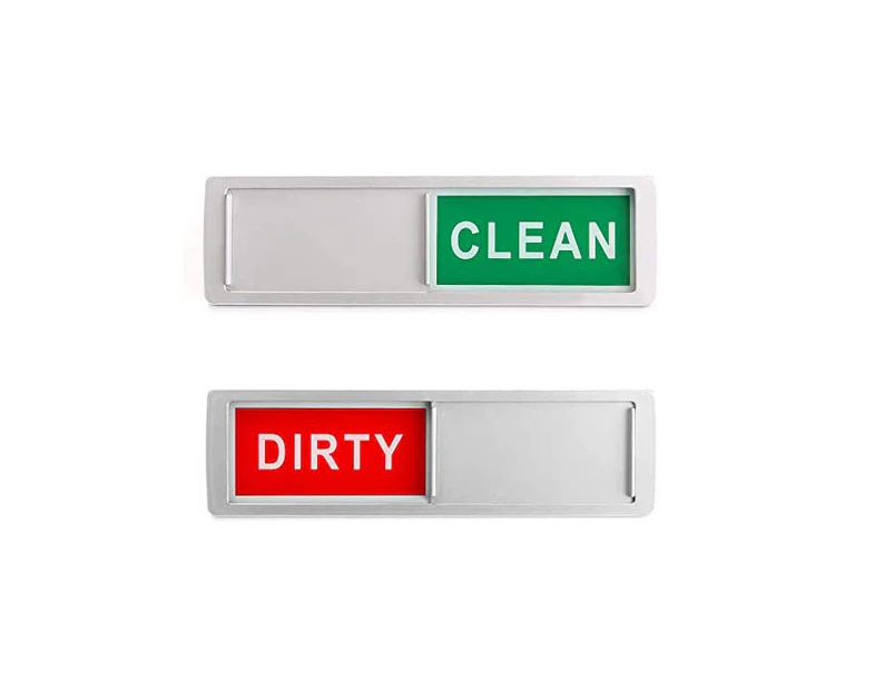 Adore 1 Piece Clean Dirty Magnet for Dishwasher Easy to Read Non-Scratch  Magnetic Silver Indicator Sign