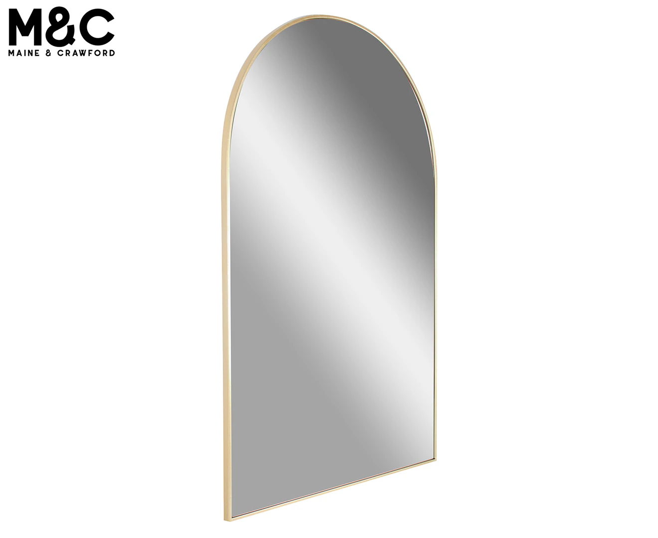 Maine & Crawford Stella Arch Way 79cm Metal Frame Mirror Vanity Display Gold