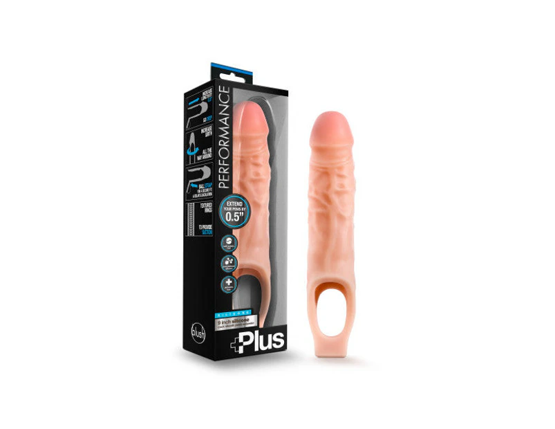 Performance Plus 9 Silicone Cock Sheath Flesh Penis Extension Sleeve