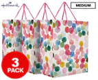 3 x Watercolour Dots Medium Gift Bag - Multi