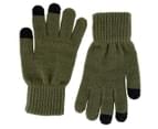Kenneth Cole Warm Knit Gloves w/ Tech Tips - Khaki 1
