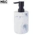 Maine & Crawford 16cm Marble Look Poly Resin Soap Dispenser - Marble