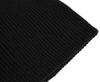 Kenneth Cole Fitted Rib Knit Beanie - Black