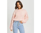 THE FATED Women's Mitchell Jumper - Pale Pink - Jumper/Cardigan