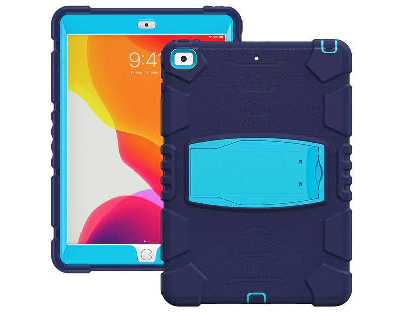 WIWU King Kong Case For iPad Pro 10.5/Air 10.5 Shockproof Protective Kickstand Case Kids Smart Cover-Navy&Blue