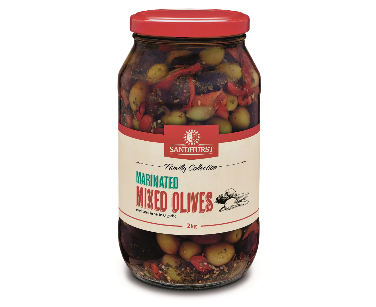 6 X Olives Marinated Mixed 2Kg