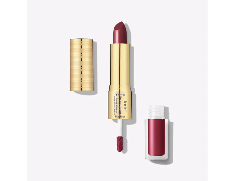 Tarte Limited Edition The Lip Sculptor Lipstick and Lipgloss #Intoxicating - Vegan 2 in 1 Lip Stick Duo + Face Mask