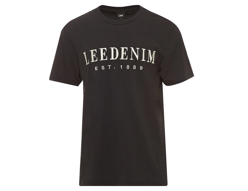 Lee Men's Bodoni Embroidery Tee / T-Shirt / Tshirt - Black