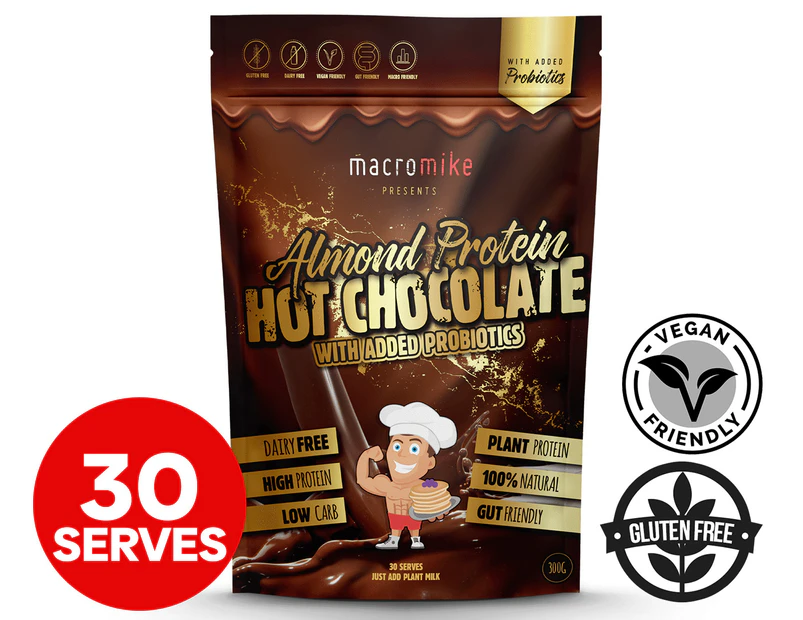 Macro Mike Almond Protein Hot Chocolate 300g / 30 Serves