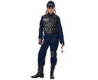 Junior SWAT S.W.A.T. Military Police Cop Book Week Child Girls Boys Costume
