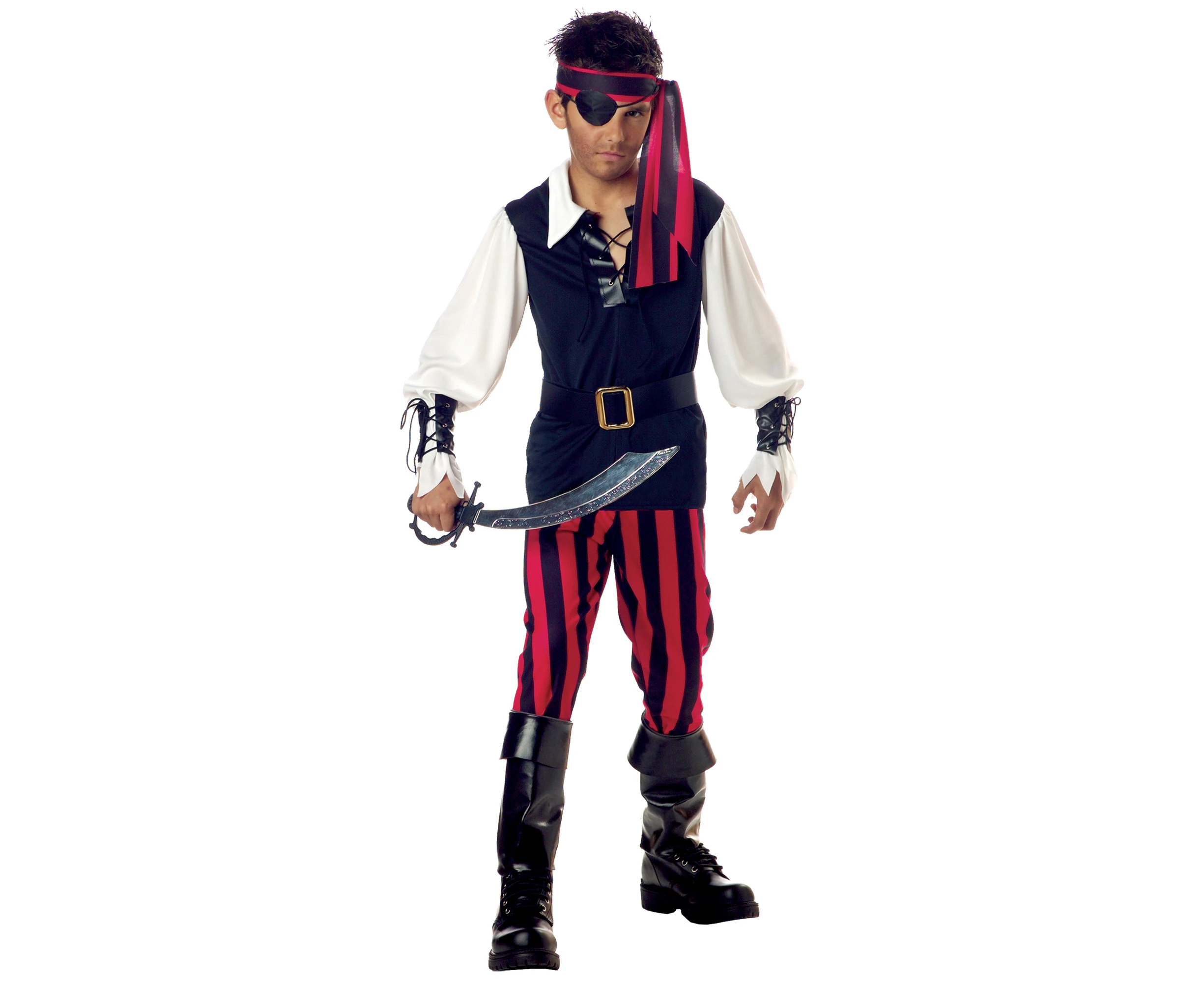 Cutthroat Pirate of Carribbean Jack Sparrow Captain Book Week Boys Costume