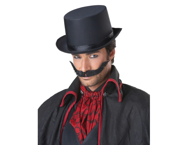 Dastardly Wacky Dick Black 1920s Men Costume Moustache