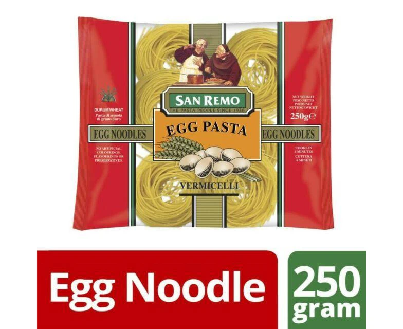 San Remo Noodles Egg Vermicelli Nests No 90 250 Gr Packet