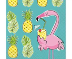 Pineapple Flamingo Luncheon Napkins 16 Pack