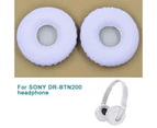 (White) - Defean Replacement Black White Earpad Ear Pads Cushion Ear Cup for Sony DR-BTN200 Sony BTN200 Sony BTN 200 Wireless Bluetooth Headphone (White)
