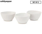 Set of 3 Salt & Pepper 12cm Arcata Bowl - Natural