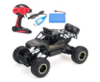 4WD RC Monster Truck Off-Road Vehicle 2.4G Remote Control Buggys Crawler Car Black One Battery