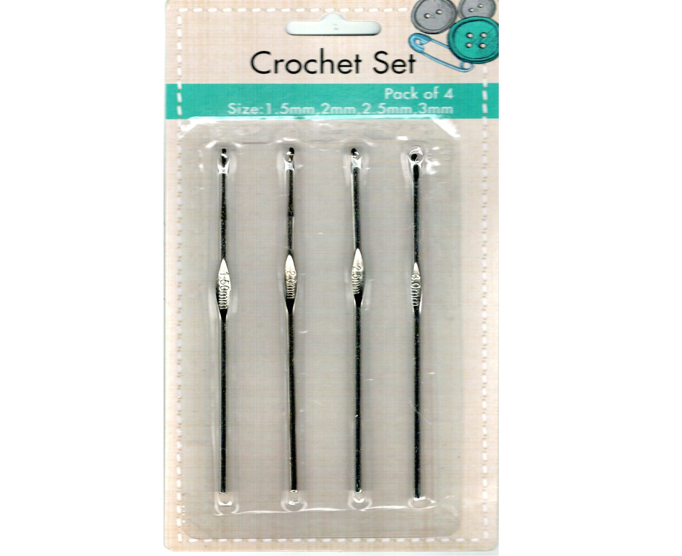 Crochet Hooks Set - Stainless Steel 4 Sizes