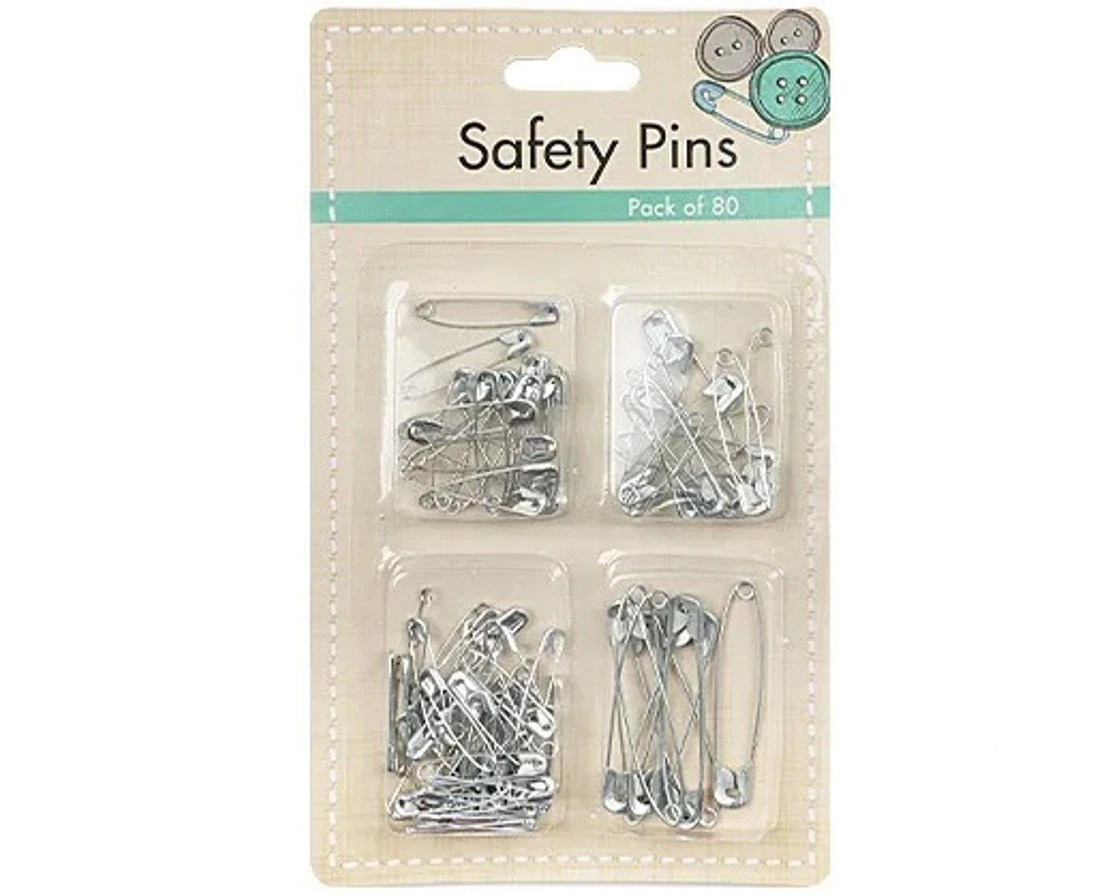 Sewing Safety Pins 80pk