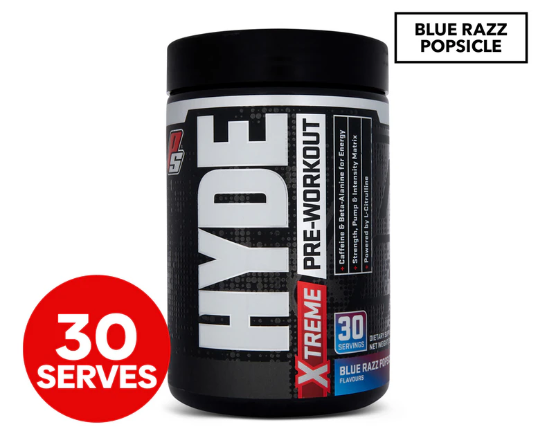 ProSupps Hyde Xtreme Pre-Workout Blue Razz Popsicle 390g / 30 Serves