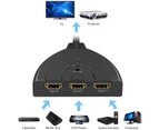 (HDMI-switch-1080p) - HDMI Switch, GANA Gold Plated 3-Port HDMI Switcher | HDMI Splitter | Supports Full HD1080p/3D with High Speed Cable