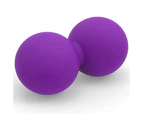 Peanut Massage Ball Double Lacrosse Massage Ball Mobility Ball-Purple