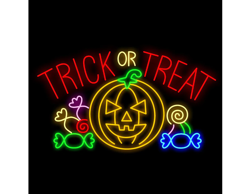 Halloween Trick or Treat Rope Light Motif 150cm - Multicolour