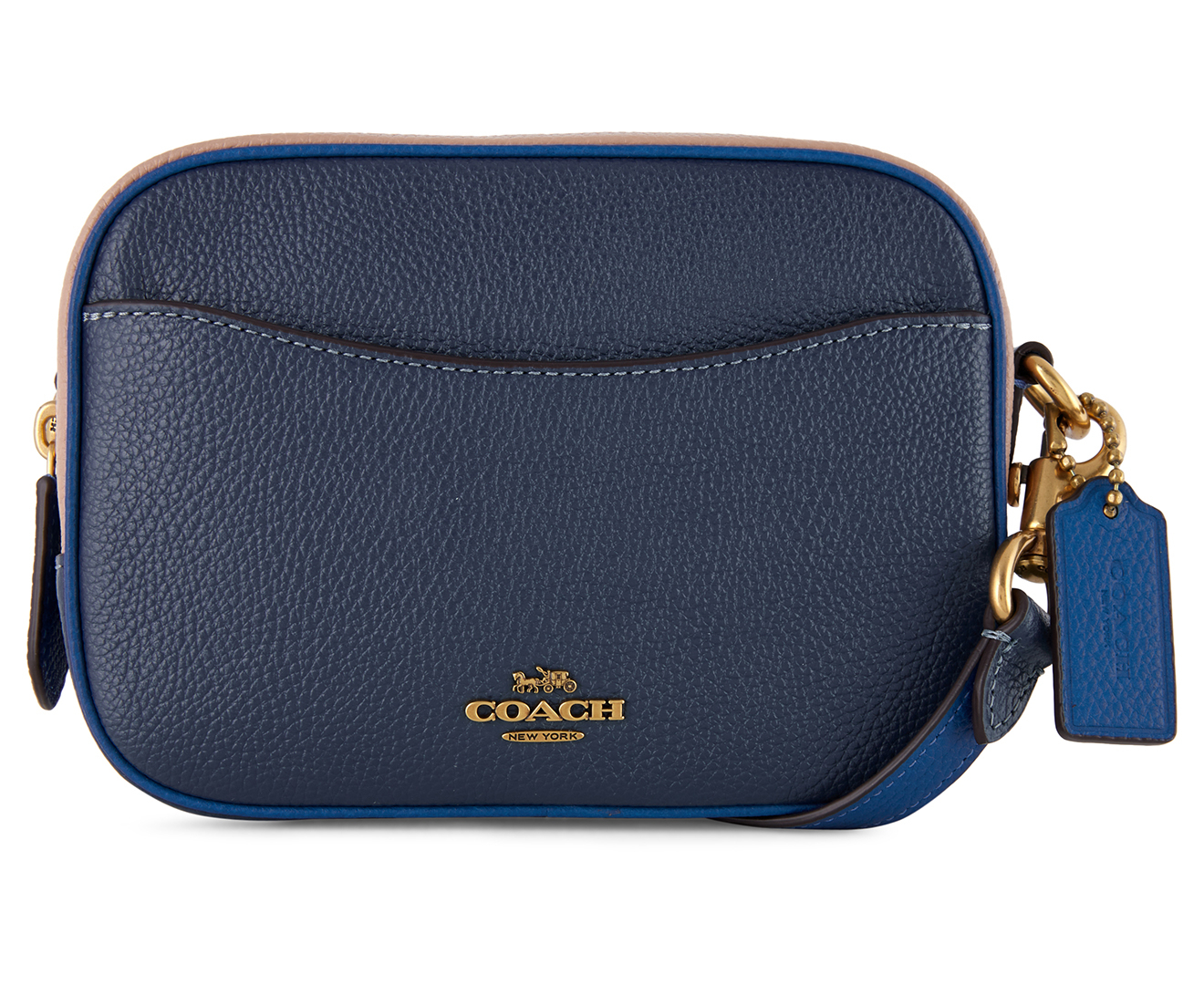 coach blue camera bag