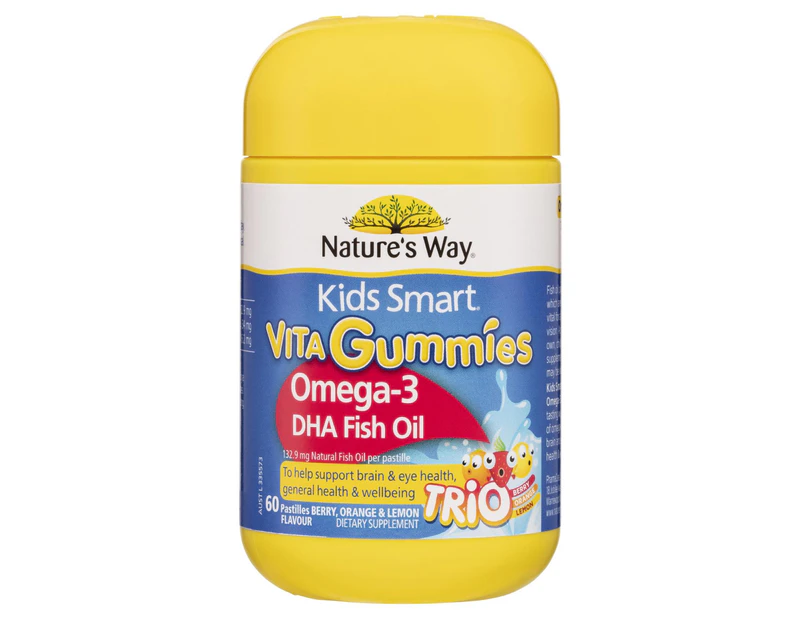 NATURE'S WAY Nature's Way Kids Smart Vita Gummies Omega3 DHA Fish Oil  60 Gummies [Parallel Import] 60 Gummies