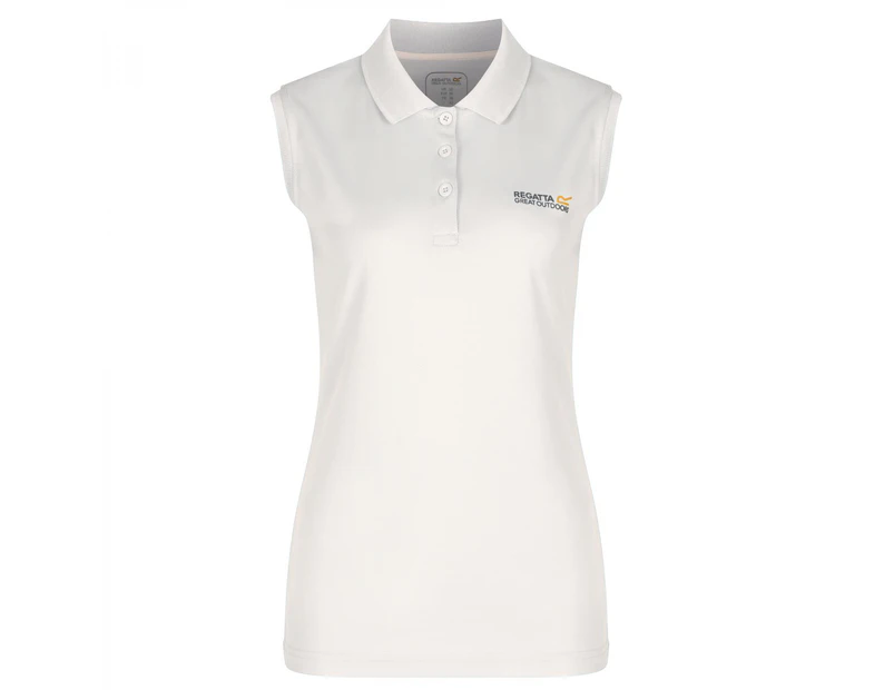 Regatta Great Outdoors Womens Tima Sleeveless Polo Vest (White) - RG1936