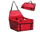 Red Pet Dog Cat Waterproof Carrier Bag Car Seat Pad 45X30x25cm - Red