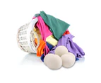 6Pcs 6Cm Wool Tumble Dryer Anti-Static Balls Reusable Laundry Accessories