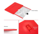 Red 12 Inch Mobile Phone Screen Magnifier Amplifier Folding Design - Red