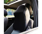 Black Car Neck Pillow 3D Memory Foam Head Rest Cushion Support - Black