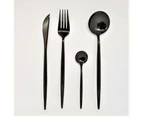 Luxurious Black Cutlery Set - Serenade (16 Piece Cutlery Set)