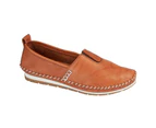 Mod Comfys Womens Softie Leather Loafers (Tan) - DF2057