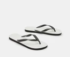 Havaianas Unisex Traditional Thongs - White/Black