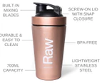 Amazonia 500mL Raw Stainless Steel Shaker - Rose Gold