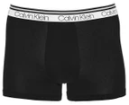 Calvin Klein Men's Variety Waistband Cotton Stretch Trunks 3-Pack - Black