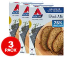 3 x Atkins Low Carb Multi-Seed Bread Mix 400g